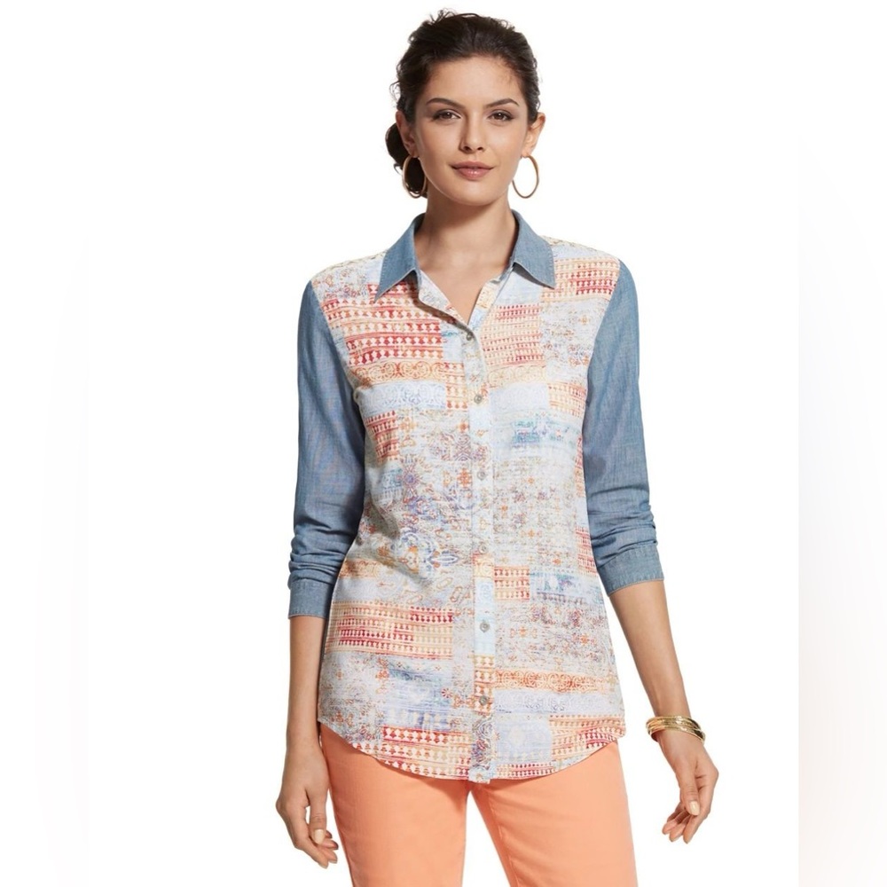 Chico’s Artisan Dreams Cleo Shirt - Picture 12 of 12